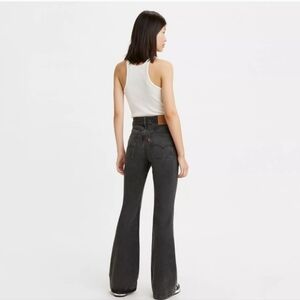 Levi's 70's High Rise Flare Jeans Washed Black Size 30